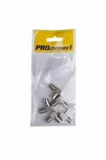 Переходник антенный, (гнездо F - штекер TV), угловой (5шт.) (пакет) PROconnect | 05-4311-4-9 | PROconnect