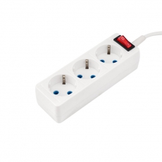 Удлинитель 3 гнезда, 5 м, 3х0.75 кв.мм, с/з, белый | 11-7212 | PROconnect