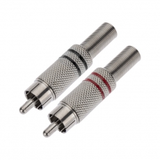 Разъем штекер RCA металл пайка ZN черный/красный PROCONNECT | 14-0405-4 | PROconnect