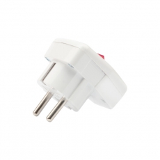 Вилка угловая с/з с кнопкой белая 16 А PROCONNECT | 11-8530 | PROconnect