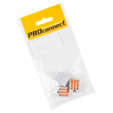 Соединительная клемма многоразовая, 3-х проводная, серая (0,08-4 мм?), (3шт.) (пакет) PROconnect | 07-5253-4-9 | PROconnect