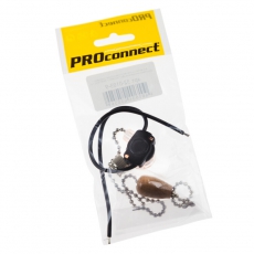 Выключатель для настенного светильника c проводом и деревянным наконечником «Silver» индивидуальная упаковка 1 шт. PROCONNECT | 32-0103-9 | PROconnect