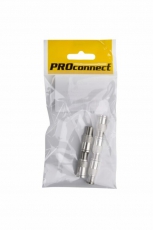 Переходник антенный, (гнездо F - гнездо TV), с кольцом (5шт.) (пакет) PROconnect | 05-4301-4-9 | PROconnect