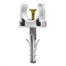 Крепеж-клипса с дюбелем и саморезом серая д16 (100шт/1500шт уп/кор) | PR13.0215 | Промрукав