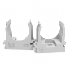 Крепеж-клипса для труб для монтажного пистолета серая в п/э д25 (100шт/700шт уп/кор) | PR13.0121 | Промрукав