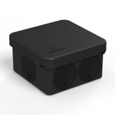 Коробка распределительная 70х70х40мм IP66 6 вводов черная для прямого монтажа двухкомпонентная безгалоген (HF) (150шт/кор) | 60-0200-9005 | Промрукав