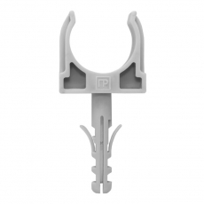 Крепеж-клипса с дюбелем серая д16 (100шт/1500шт уп/кор) | PR13.0295 | Промрукав