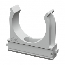 Крепеж-клипса для труб АБС-пластик в карт д40 (30шт/300шт уп/кор) | PR.0640 | Промрукав