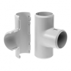 Тройник разборный д25 безгалогенный (HF) атмосферостойкий серый (30шт/300шт уп/кор) | PR13.0366 | Промрукав