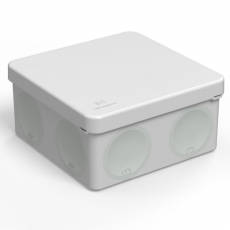 Коробка распределительная 100х100х50мм IP66 8 вводов серая для прямого монтажа двухкомпонентная безгалогенная (HF) (66шт/кор) | 60-0300 | Промрукав