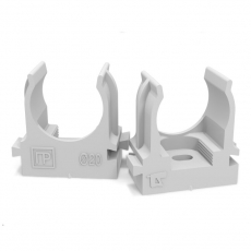 Крепеж-клипса для труб для монтажного пистолета серая в п/э д20 (100шт/900шт уп/кор) | PR13.0120 | Промрукав