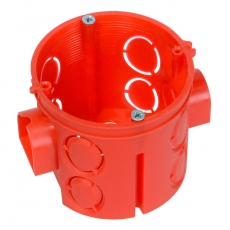 Коробка установочная углубленная безгалогенная (HF) 68х62 с саморезами (140шт/кор) | 80-0510С | Промрукав