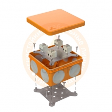 Коробка огнестойкая для о/п двухкомпонентная 60-0300-FR2.5-12 Е15-Е120 100х100х50 | 60-0300-FR2.5-12 | Промрукав