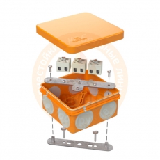 Коробка огнестойкая для о/п двухкомпонентная 60-0210-FR2.5-6 Е15-Е120 80х80х40 | 60-0210-FR2.5-6 | Промрукав