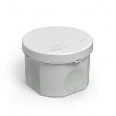 Коробка распределительная 70х50мм IP66 4 ввода серая для прямого монтажа двухкомпонентная безгалогенная (HF) (168шт/кор) | 60-0110 | Промрукав