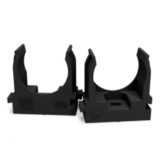 Крепеж-клипса для труб для монтажного пистолета черная в п/э д25 (100шт/700шт уп/кор) | PR13.0133 | Промрукав