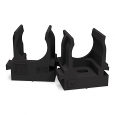 Крепеж-клипса для труб для монтажного пистолета черная в п/э д16 (100шт/1100шт уп/кор) | PR13.0131 | Промрукав