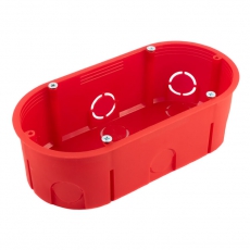 Коробка установочная двухместная безгалогенная (HF) 140х68х46 (94шт/кор) | 80-0540С | Промрукав