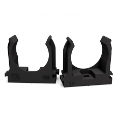 Крепеж-клипса для труб для монтажного пистолета черная в п/э д32 (25шт/500шт уп/кор) | PR13.0134 | Промрукав