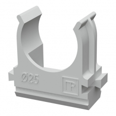 Крепеж-клипса для труб АБС-пластик в п/э д25 (100шт/1000шт уп/кор) | PR.02625 | Промрукав