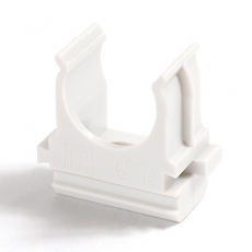 Крепёж-клипса для труб Полистирол белая д50 (10шт/200шт уп/кор) | PR.02750б | Промрукав