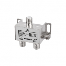 ДЕЛИТЕЛЬ ТВ х 2 под F разъём 5-1000 МГц | 05-6001 | REXANT