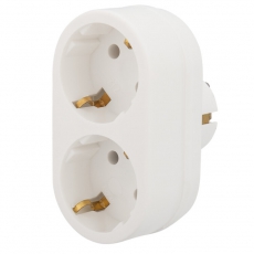 Двойник электрический 16 А с заземлением белый | 11-1075 | REXANT