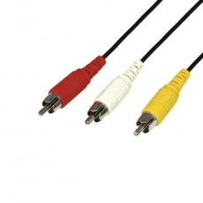 Шнур 3 RCA - 3 RCA, длина 10 метров, черный | 17-0207 | REXANT