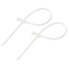 Хомут-стяжкa нейлоновая под винт 220x4,3 мм, белая, упаковка 100 шт. | 07-0204 | REXANT