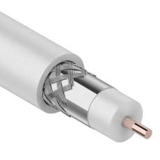 Кабель коаксиальный магистральный RG-11U, 75 Ом, CCS/Al/Al, 83%, бухта 305 м, белый | 01-3001 | REXANT