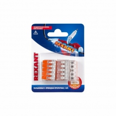 Соединительная компактная рычажковая клемма, 5-проводная, прозрачная (0,14-4 мм?) 5 шт. | 06-0215-A5 | REXANT