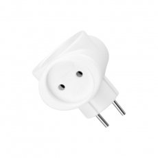 Тройник электрический биметалл 220 В 6 А белый | 11-1064 | REXANT