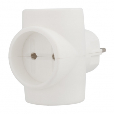 Евротройник электрический без заземления 220 В 6-10 A индивидуальный пакет | 11-1068 | REXANT