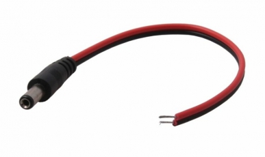 Разъем питания штекер 2.1х5.5x10 мм с проводом 20 см | 14-0313 | REXANT
