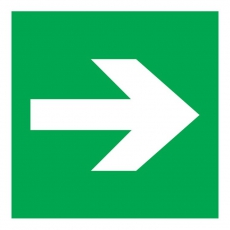Табличка ПВХ эвакуационный знак «Направляющая стрелка» 200х200 мм | 56-0030-2 | REXANT