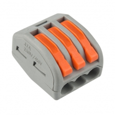 Универсальная клемма 3-проводная, серая (0,08-2,5/4 мм?) (50 шт./уп.) | 07-5253-4 | REXANT