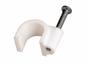 Крепеж кабеля круглый 8 мм, белый (упак. 50 шт) | 07-4008 | REXANT