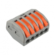 Универсальная клемма 5-проводная, серая (0,08-2,5/4 мм?) (40 шт./уп.) | 07-5255-4 | REXANT