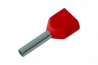 Наконечник штыревой втулочный изолированный F-8 мм 2х1 мм? (НШВи(2) 1.0-8/НГи2 1,0-8) красный | 08-2803 | REXANT