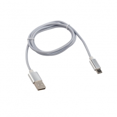Кабель USB-Type-C/2A/nylon/silver/1m/REXANT |18-1899 | REXANT