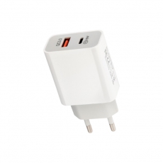 Сетевое зарядное устройство REXANT USB-A+USB-C адаптер, 18W белое |18-2216 | REXANT