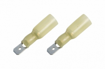 Клемма плоская изолированная термоусаживаемая штекер 6.35 мм 4-6 мм? (РПи-п-т 6.0-(6.3)) желтый | 08-0354 | REXANT