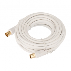 Шнур ТВ гнездо - ТВ штекер, длина 7 метров, белый | 18-0006 | REXANT