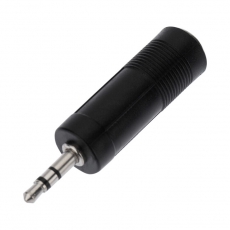 Переходник штекер стерео 3,5 мм - гнездо стерео 6,3 мм, пластик | 14-0212 | REXANT