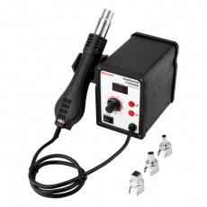 Паяльная станция (термофен) термовоздушная с цифровым дисплеем 150-500 °С (R858D) | 12-0714 | REXANT