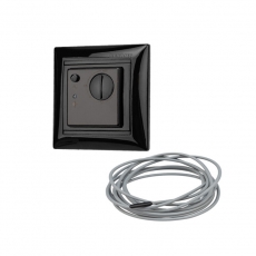 Терморегулятор механический RX-308B черный (совместим с Legrand серии Valena) | 51-0816 | REXANT