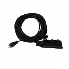 Удлинитель-шнур КГ 3х1.5, 20 м, 3 гнезда, морозостойкий, с/з, 16 А, 3500 Вт, IP44 (Сделано в России) | 11-7075 | REXANT