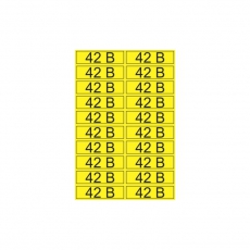 Наклейка знак электробезопасности «42 В» 15х50 мм (20шт на листе) | 55-0003 | REXANT