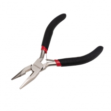 Тонкогубцы мини 120 мм никелированные, авторазжим, обливные рукоятки | 12-4604 | REXANT