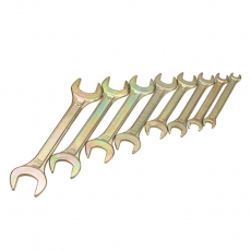 Набор ключей рожковых (6х7-20х22 мм), 8 шт., желтый цинк | 12-5844-2 | REXANT
